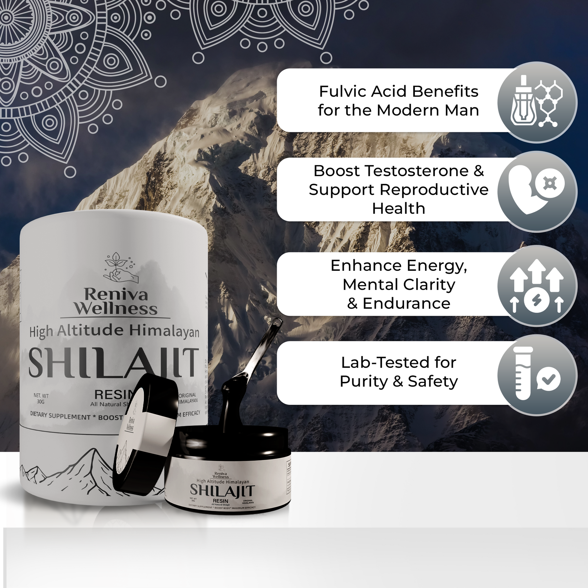 The benefits of RENIVA Wellness Shilajit resin for improving cognitive function and overall health